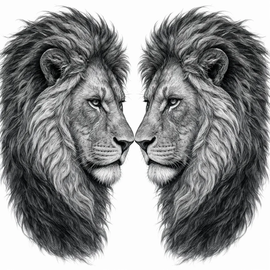 Tatuajes de leones en la pierna